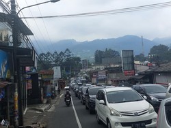 Volume Kendaraan Meningkat, Polisi Berlakukan One Way Arah Puncak