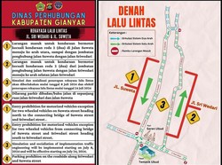 Perhatian! Ada Rekayasa Lalu Lintas Baru di Ubud, Mobil Dilarang Masuk