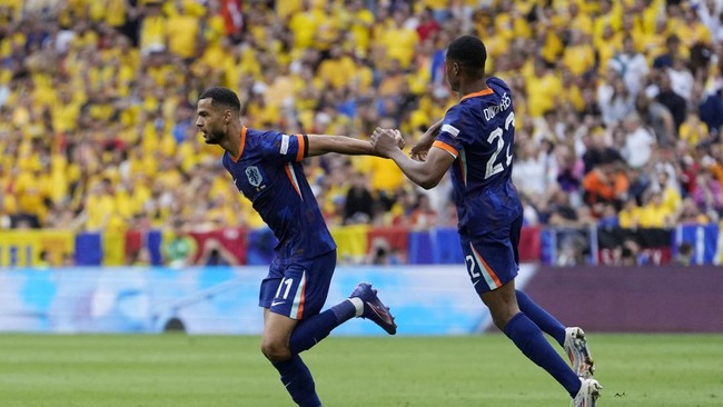 Belanda berhasil unggul atas Rumania dalam laga babak pertama babak 16 besar Euro 2024 di Allianz Arena, Selasa (2/7).