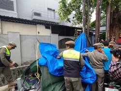 Satpol PP Bongkar Tenda Pengungsi WNA di Jalan Setiabudi Selatan