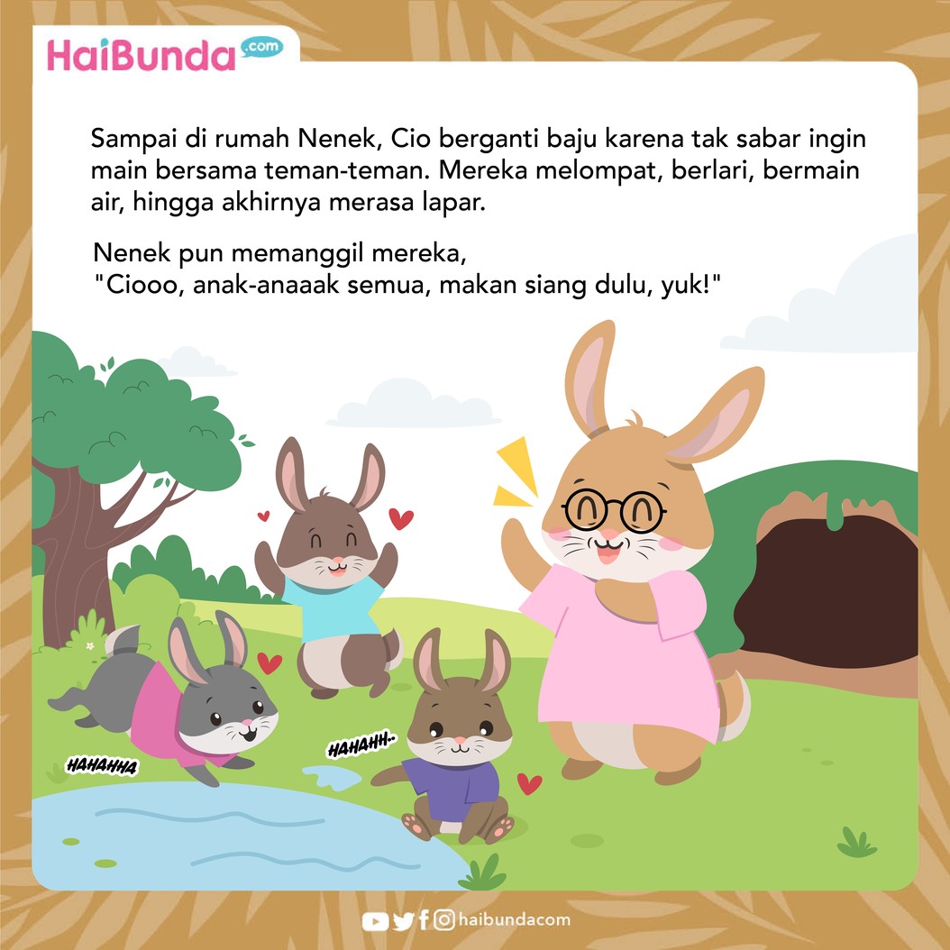 Cio si kelinci akan liburan dan menginap di rumah Nenek. Dia berencana akan membuat kue wortel yang lembut seperti buatan bunda. Apakah berhasil?