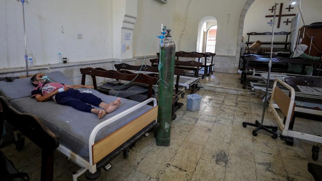 FOTO: Gereja 'Disulap' Jadi Rumah Sakit di Gaza