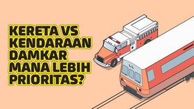 INFOGRAFIS: Kereta vs Kendaraan Damkar Mana Lebih Prioritas?