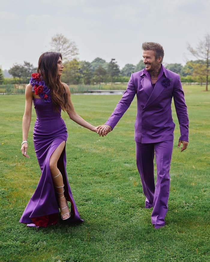 Victoria Beckham dan David Beckham Outfit Perayaan 25 Tahun Pernikahan Victoria dan David Beckham