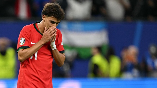Joao Felix mendapat serangan dari netizen setelah gagal dalam melakukan eksekusi penalti saat timnas Portugal dikalahkan Prancis pada perempat final Euro 2024.