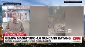 VIDEO: Gempa 4,6 Magnitudo Guncang Batang, Jawa Tengah