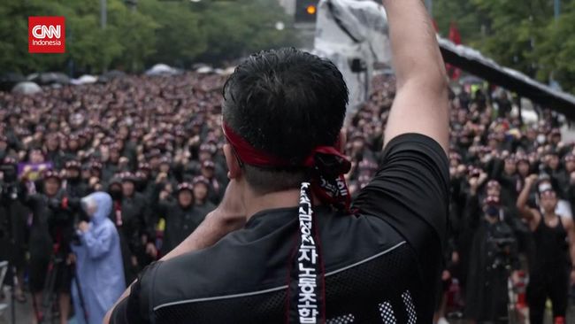 VIDEO: Ribuan Pekerja Samsung di Korsel Mogok Kerja Per Hari Ini