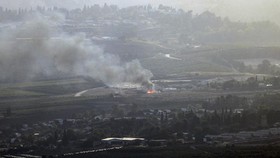 FOTO: Rudal-rudal Ganas Hizbullah Bisa Bikin Iron Dome Israel KO