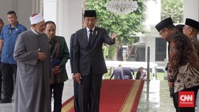 Jokowi Sambut Grand Syekh Al Azhar Mesir Ahmed Al Tayeb di Istana