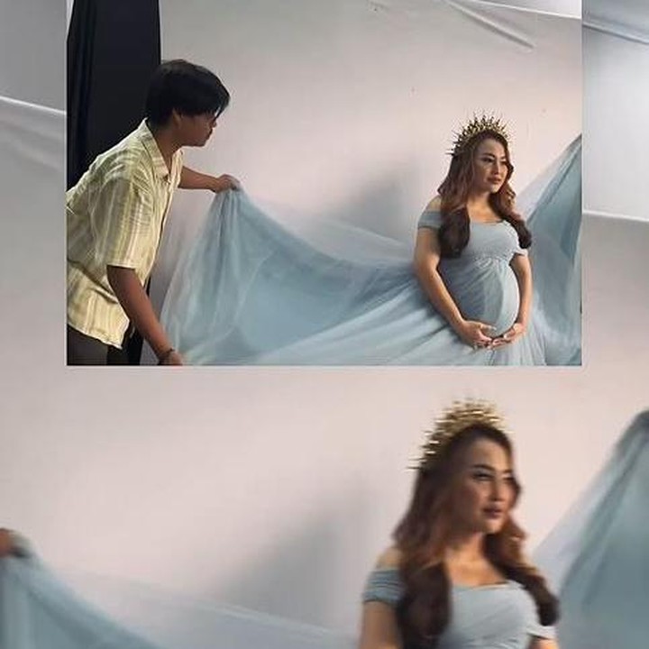 <p>Di maternity shoot ini, Mpok Alpa tampaknya ingin memamerkan baby bump kehamilannya. Di usia kehilan 6 bulan ini, baby bump kehamilan kembar Mpok Alpa memang sudah terlihat jelas. (Foto: Instagram @nina_mpokalpa)</p>