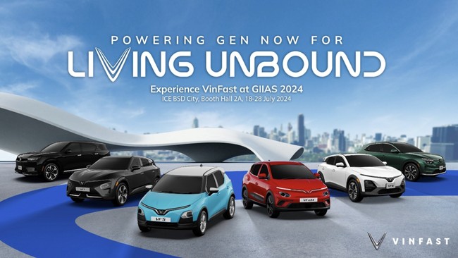 VinFast Auto hari ini mengumumkan partisipasinya dalam Gaikindo Indonesia International Auto Show (GIIAS) 2024, yang akan berlangsung dari 18 hingga 28 Juli.