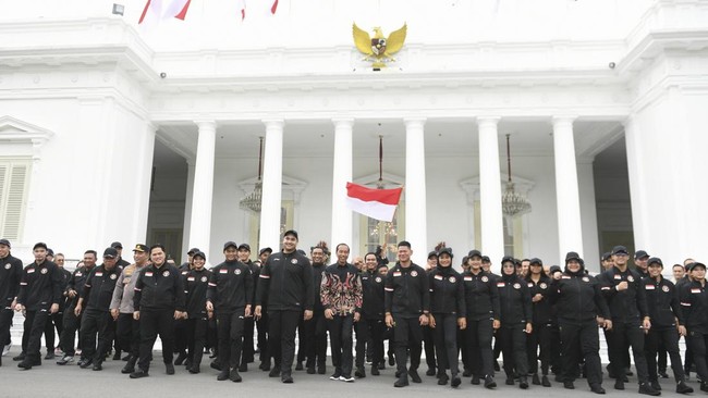 FOTO: Presiden Jokowi Lepas Kontingen Olimpiade Indonesia