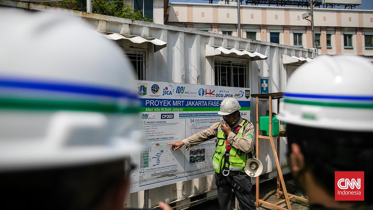 FOTO: Melihat Lebih Dekat Proyek Stasiun MRT Glodok dan Kota
