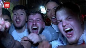 VIDEO: Fans Inggris Berpesta Usai Lolos ke Final Euro 2024