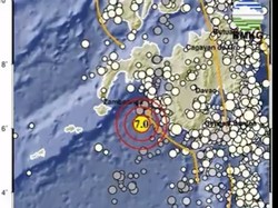 Ini Titik Pusat Gempa M 7 di Sangihe Sulut