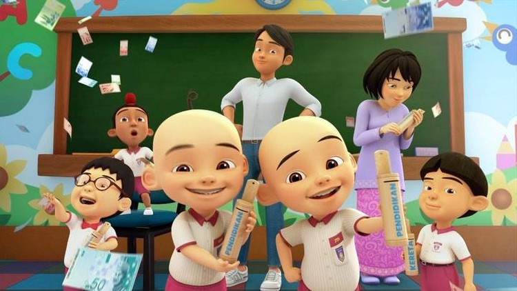 Upin dan Ipin Disebut Sudah Masuk SD dan Punya Rambut, Ini Faktanya