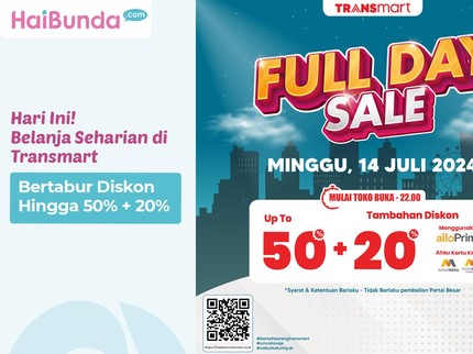 Hari Ini! Belanja Seharian di Transmart Bertabur Diskon Hingga 50% + 20%