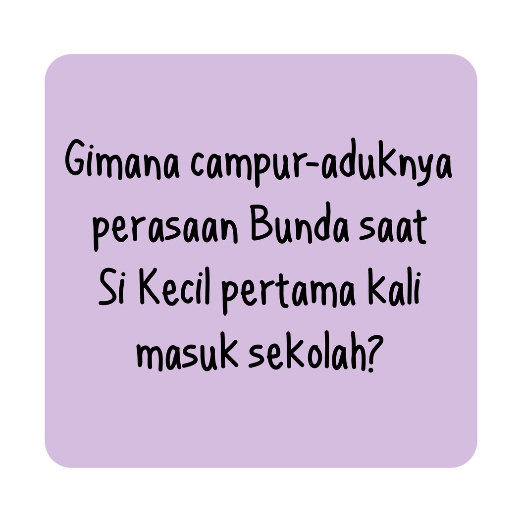 Bunda dan Ayah tak kuasa menahan haru saat mengingat momen pertama mengantar kakak ke sekolah. Seperti apa ceritanya? Simak selengkapnya berikut ini!