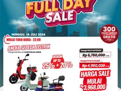 Sepeda Listrik di Transmart Full Day Diskon Jutaan Rupiah