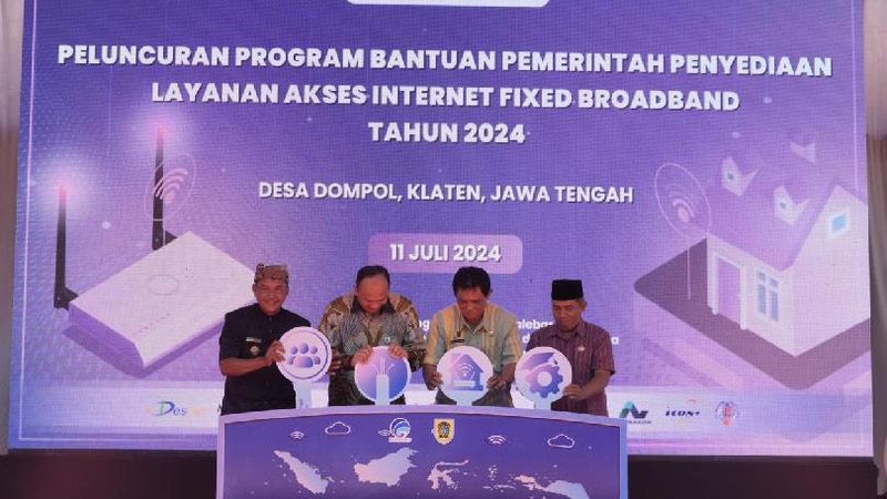 Kementerian Komunikasi dan Informatika (Kemenkominfo) menunjuk Desa Dompol, Kecamatan Kemalang