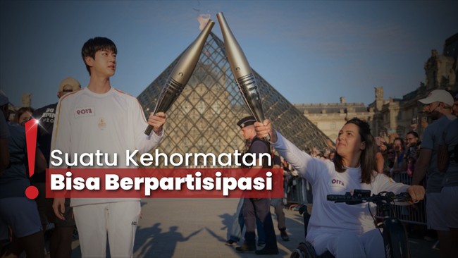 Selesaikan Misi, Jin BTS Merasa Gugup Bawa Obor Olimpiade 2024 di Paris