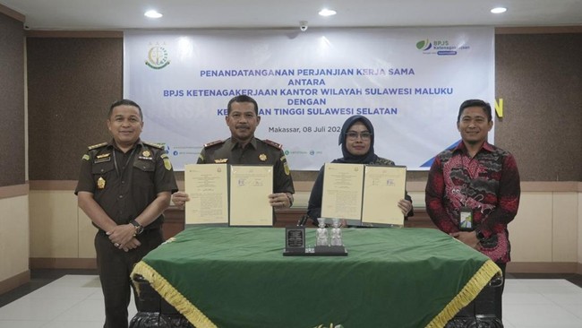 Kejati Sulsel dan BPJS Ketenagakerjaan berkolaborasi dalam rangka meningkatkan kepatuhan terhadap program jaminan sosial di Sulawesi Selatan.