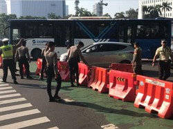 Ada Demo Buruh, Lalin di Patung Kuda Jakpus Arah Istana Dialihkan