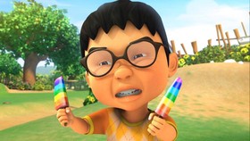 Karakter Ehsan bin Azzaruddin dalam serial animasi Upin & Ipin. (Les' Copaque Production)