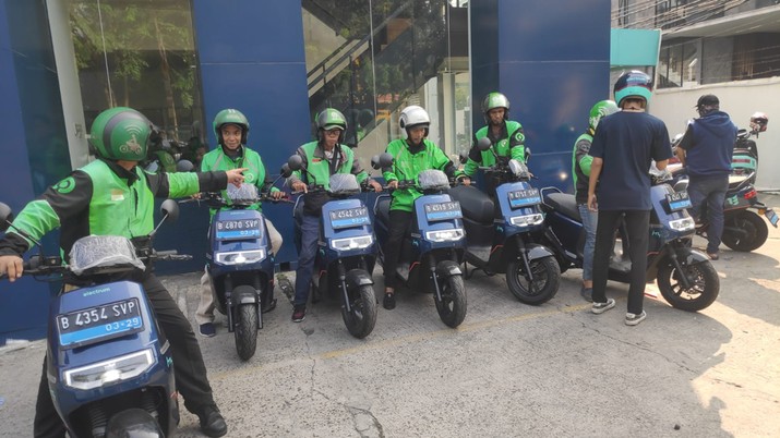 Mitra driver Gojek yang menggunakan motor listrik Electrum H3 (Dok Electrum)