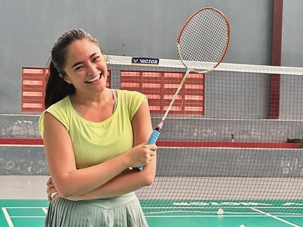5 Potret OOTD Marshanda saat Olahraga Bulu Tangkis, Makin Fit dan Bugar