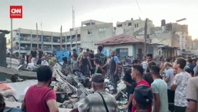 VIDEO: Jet Tempur Israel Hujani Bom Gedung Sekolah Tempat Pengungsian