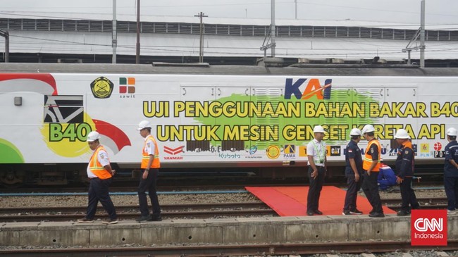 Kementerian Energi dan Sumber Daya Mineral (ESDM) dan PT KAI (Persero) resmi menguji coba B40 sebagai bahan bakar kereta api (KA) Senin (22/7) ini.