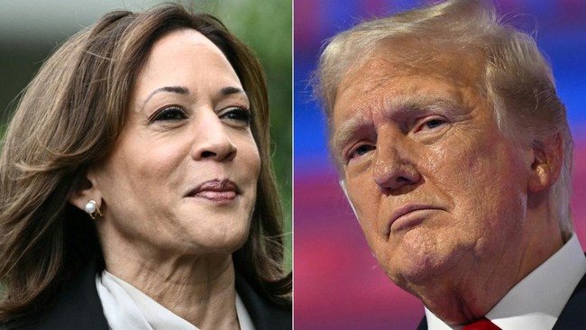 Hasil Jajak Pendapat Pilpres AS: Trump Mimpin Persentase Tipis Atas Harris