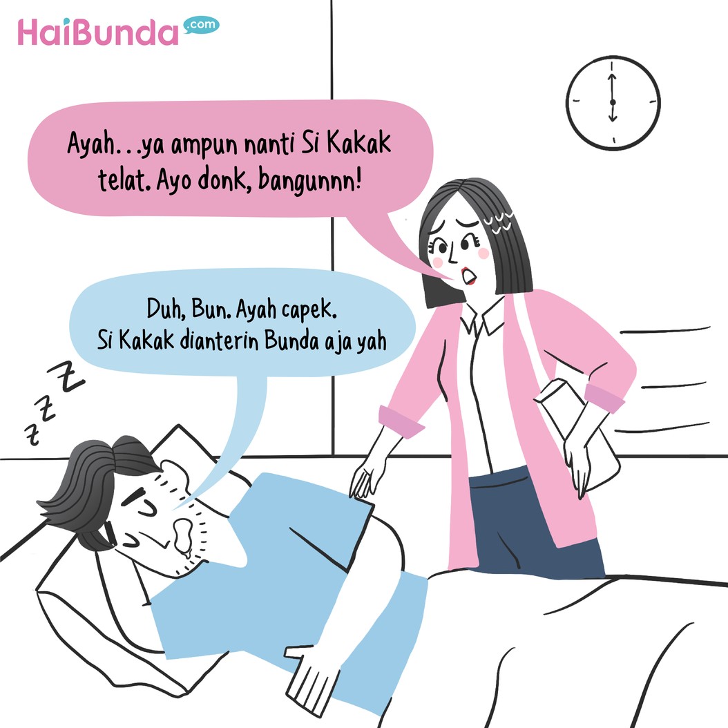 Ayah masih tidur dan mengaku masih capek ketika tiba waktunya mengantar Kakak ke sekolah. Waah, bagaimana reaksi Bunda melihat hal ini? Simak selengkapnya!