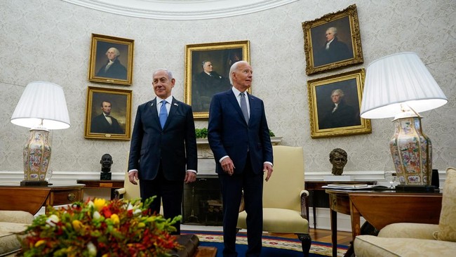 Biden bertemu Netanyahu di Gedung Putih, disebut bahas implementasi gencatan senjata di Jalur Gaza.