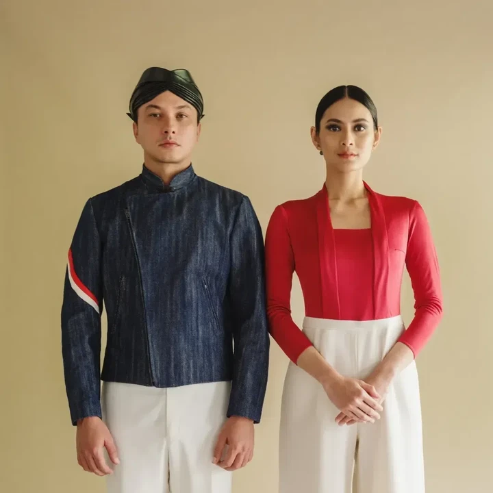 <p>Pria 40 tahun itu tampil gagah mengenakan seragam tersebut. Seragam dengan kesederhanaan filosofi desain tradisional Indonesia ini adalah rancangan <em>fashion designer</em> ternama, yakni Didit Hediprasetyo. (Foto: Instagram@timindonesiaofficial) </p>