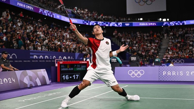 Ketegangan Menguasai Jonatan Christie di Arena Olimpiade Paris 2024