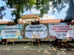 Kalimat-kalimat Lucu di Karangan Bunga Kritik Hakim Bebaskan Pembunuh Dini