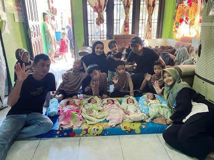 Kabar Terbaru Bayi Kembar 5 Asal Indramayu, Sudah Punya Nama & Baru Dikunjungi Kembar AIUEO