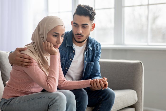 Ilustrasi pasangan Muslim