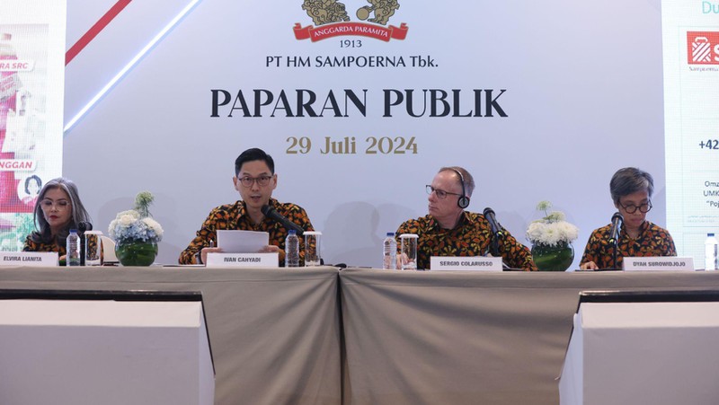 PT HM Sampoerna Tbk. (Sampoerna/BEI: HMSP) mengumumkan hasil kinerja semester I/2024