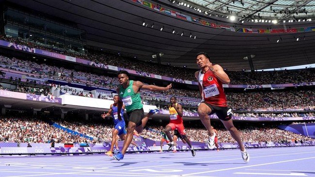 Pelari Indonesia Zohri Tembus Babak Pertama Lari 100 Meter Olimpiade Paris 2024