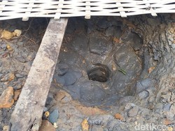 Penampakan Bekas Semburan Air di Sampang: Lubang Diameter 10 Cm