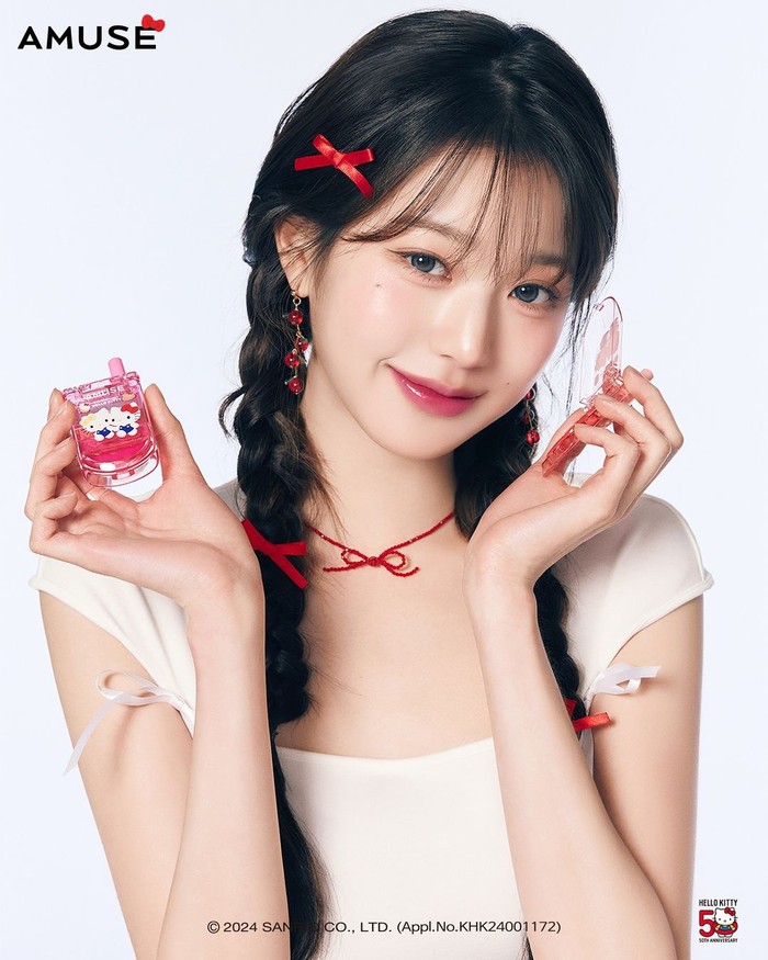 Semua produk Amuse diperkenalkan Wonyoung IVE mulai (23/7) kemarin akan dijual dalam edisi terbatas sesuai dengan kemasannya yang didesain penuh pernak-pernik lucu Hello Kitty, Beauties./ Foto: instagram.com/for_everyoung10