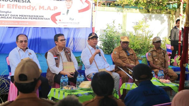 Gudang logistik tersebut dapat mengantisipasi masalah kekurangan pangan atau kelaparan yang sempat melanda Distrik Agandugume pada 2023.