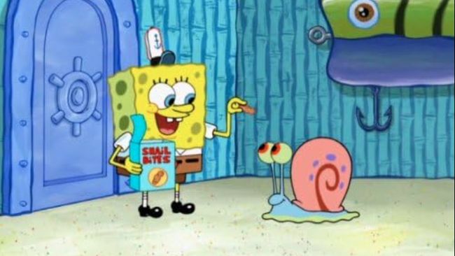 SpongeBob SquarePants dan Gary dalam episode Treats!/For Here or to Go. (Nickelodeon Animation Studio via IMDb)