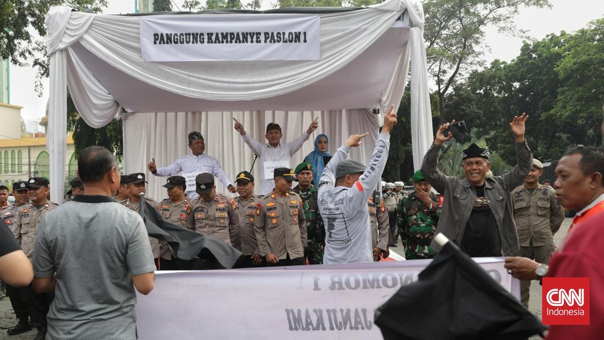 FOTO: Simulasi Pengamanan Pilkada 2024 di Kota Bekasi