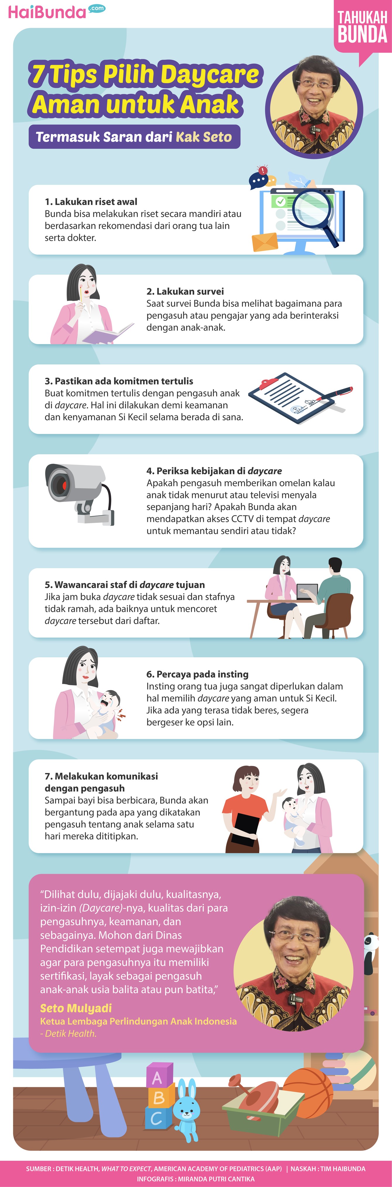 7 Tips Pilih Daycare Aman untuk Anak Termasuk Saran dari Kak Seto 7 Tips Pilih Daycare Aman untuk Anak

Termasuk Saran dari Kak Seto