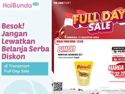 Besok! Jangan Lewatkan Belanja Serba Diskon di Transmart Full Day Sale
