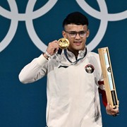 Profil Rizki Juniansyah, Atlet Angkat Besi Indonesia Peraih Medali Emas di Olimpiade Paris 2024